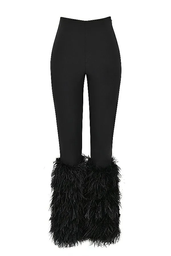 House Of CB Nicolette Black Trimmed Trousers Women Bottoms