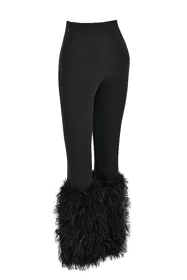 House Of CB Nicolette Black Trimmed Trousers Women Bottoms