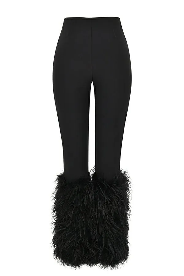 House Of CB Nicolette Black Trimmed Trousers Women Bottoms
