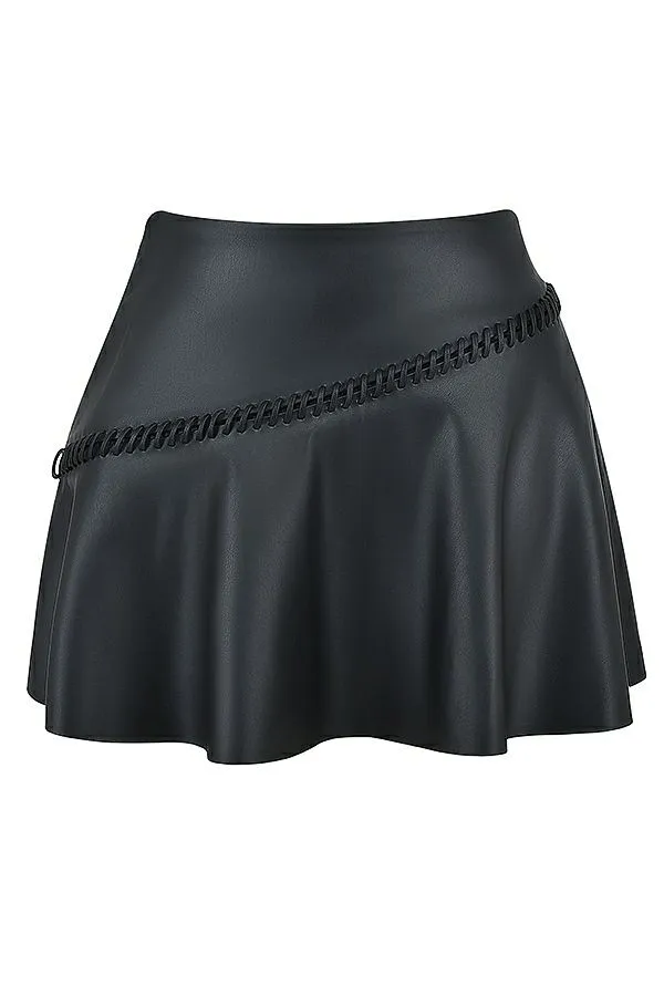 House Of CB Nova Black Vegan Leather Mini Skirt Women Bottoms House Of CB Nova Black Vegan Leather Mini Skirt Women Bottoms