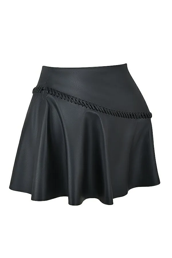 House Of CB Nova Black Vegan Leather Mini Skirt Women Bottoms House Of CB Nova Black Vegan Leather Mini Skirt Women Bottoms