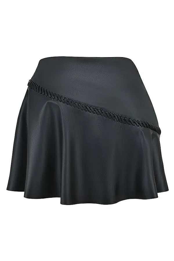 House Of CB Nova Black Vegan Leather Mini Skirt Women Bottoms House Of CB Nova Black Vegan Leather Mini Skirt Women Bottoms