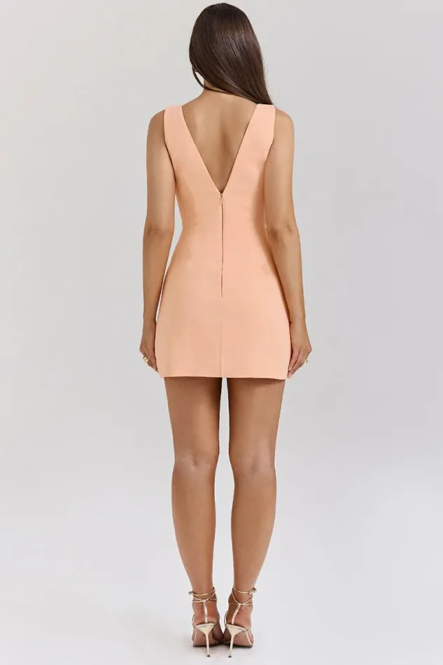 House Of CB Olympia Sorbet Plunge Mini Dress Women Dresses