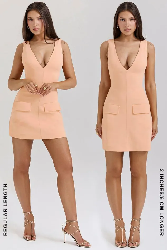 House Of CB Olympia Sorbet Plunge Mini Dress Women Dresses