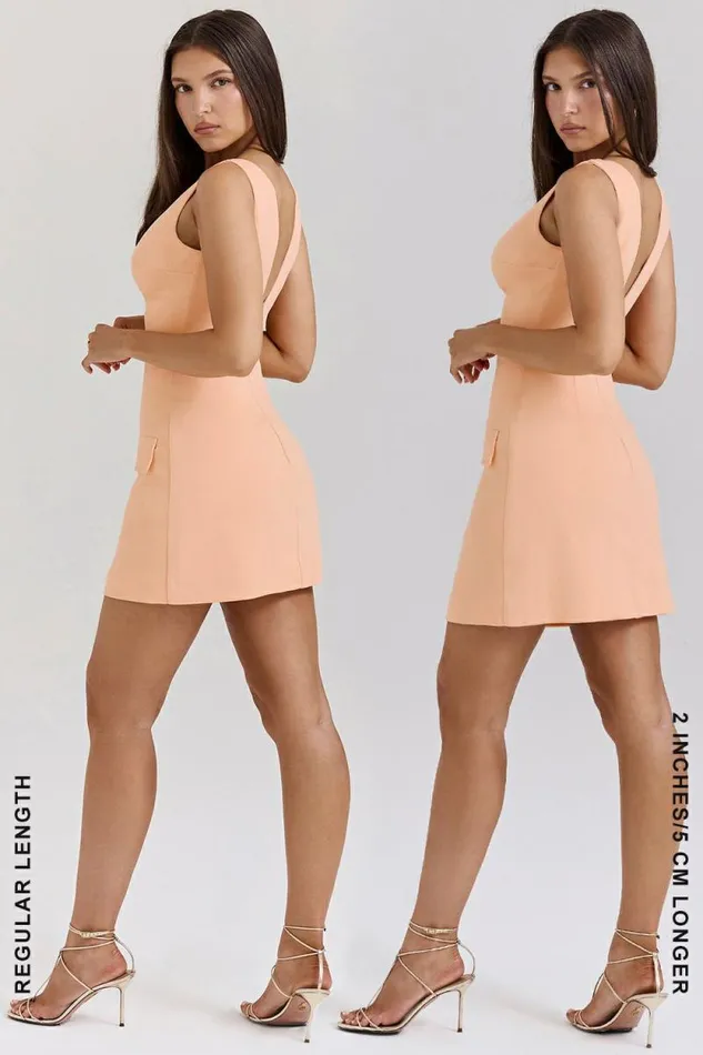 House Of CB Olympia Sorbet Plunge Mini Dress Women Dresses