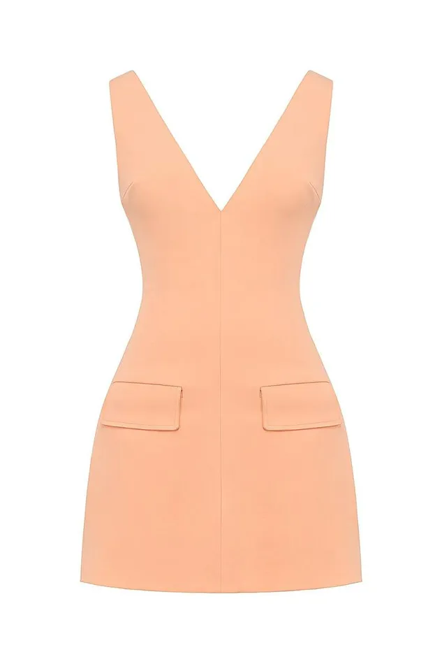House Of CB Olympia Sorbet Plunge Mini Dress Women Dresses