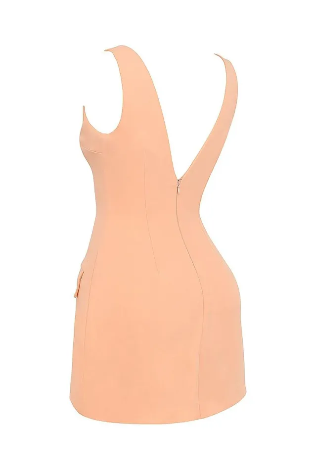 House Of CB Olympia Sorbet Plunge Mini Dress Women Dresses