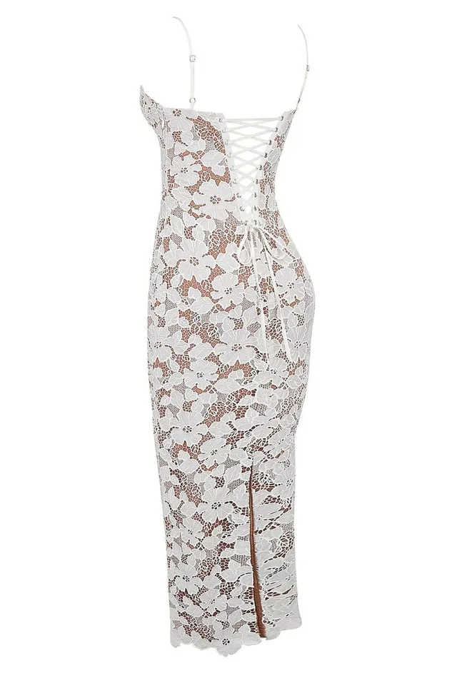 House Of CB Pearl White Floral Embroidered Maxi Dress Women Dresses House Of CB Pearl White Floral Embroidered Maxi Dress Women Dresses
