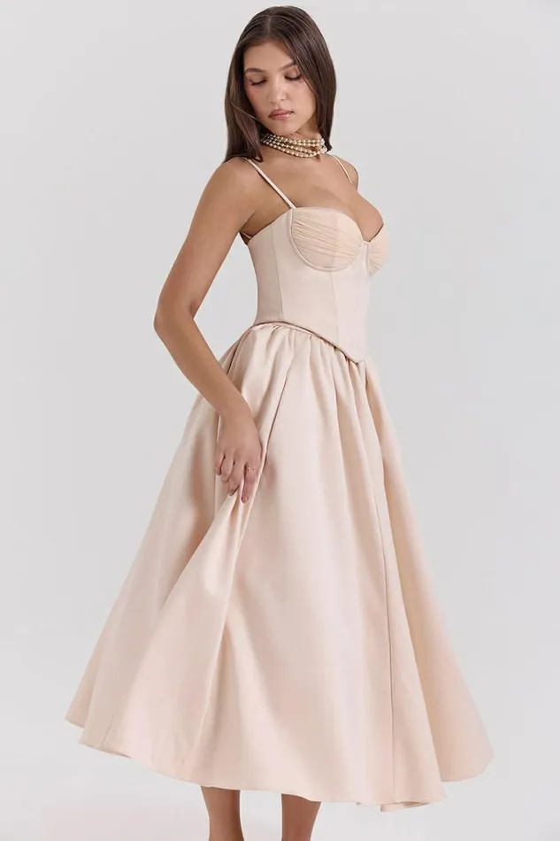 House Of CB Perfect Peach Satin Corset And Skirt Women Dresses House Of CB Perfect Peach Satin Corset And Skirt Women Dresses