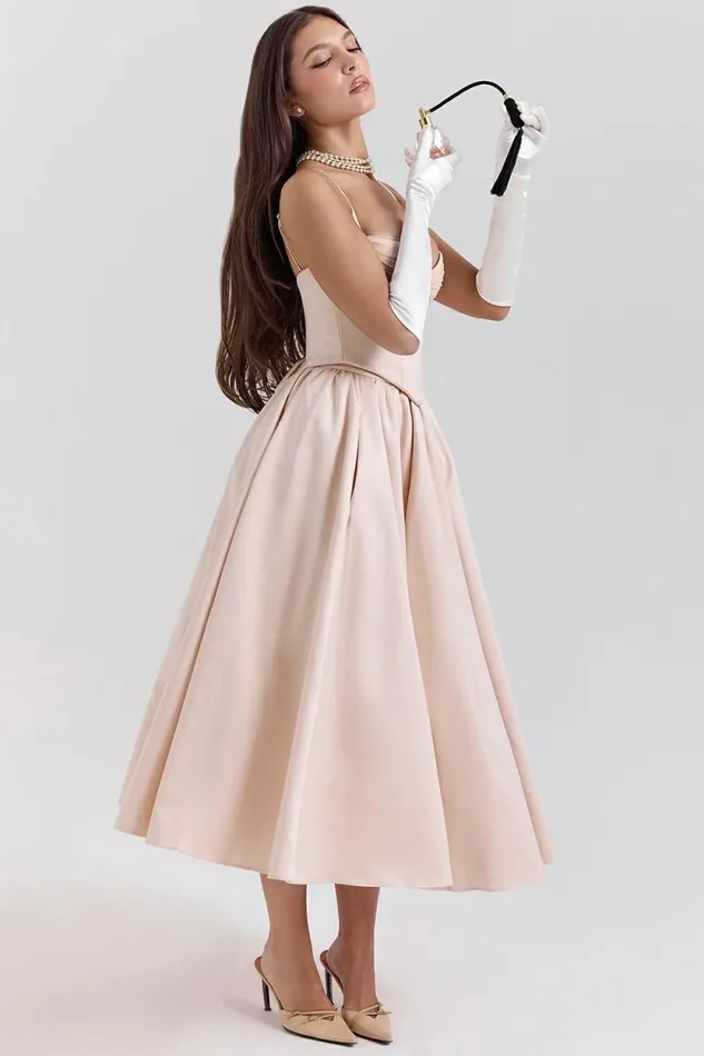 House Of CB Perfect Peach Satin Corset And Skirt Women Dresses House Of CB Perfect Peach Satin Corset And Skirt Women Dresses
