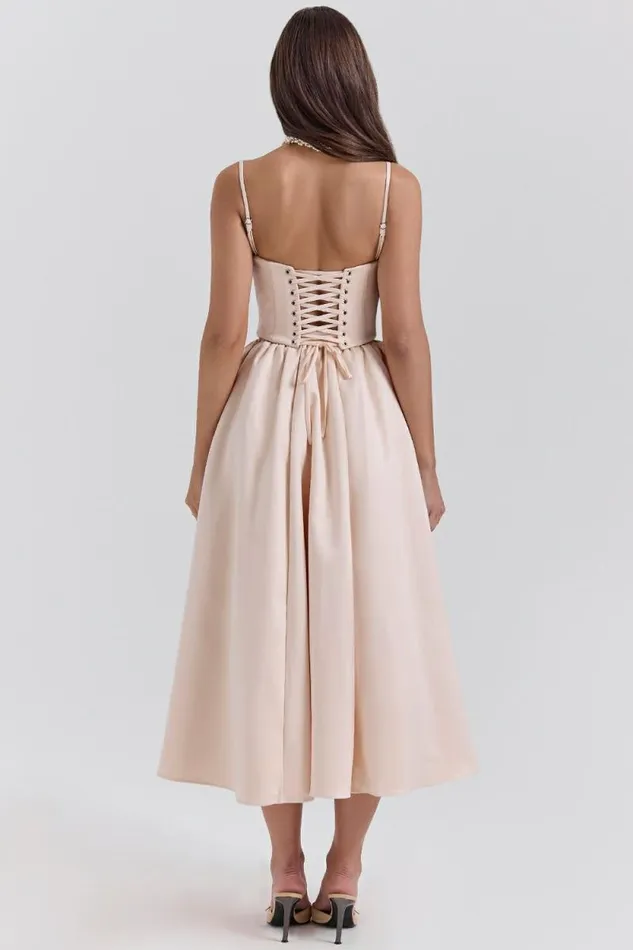 House Of CB Perfect Peach Satin Corset And Skirt Women Dresses House Of CB Perfect Peach Satin Corset And Skirt Women Dresses