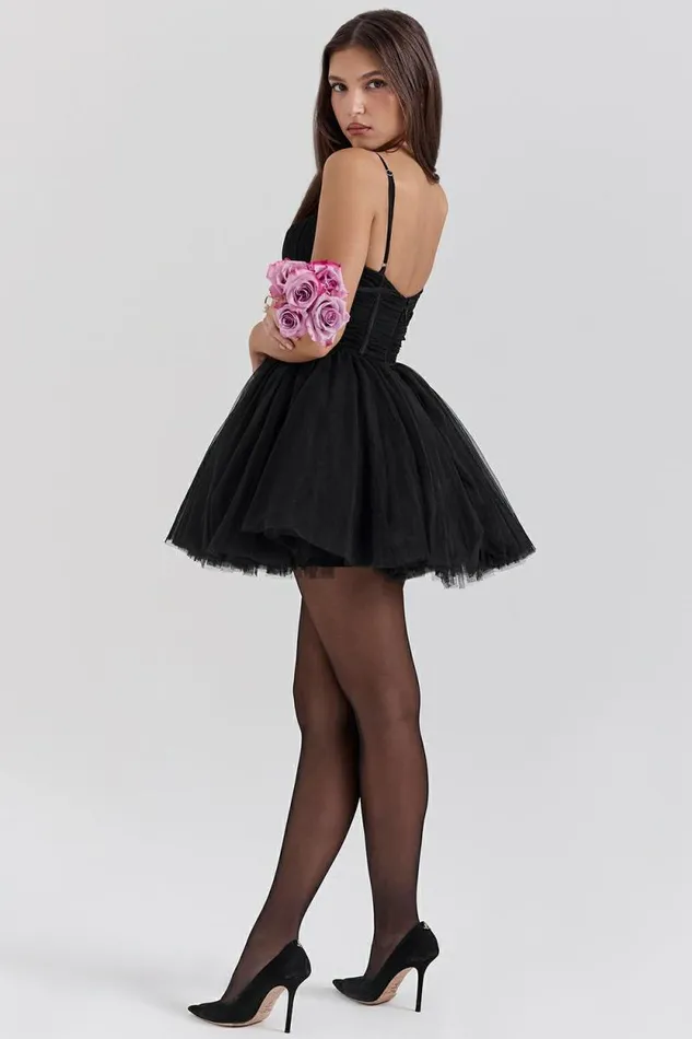 House Of CB Princess Black Tulle Mini Dress Women Dresses House Of CB Princess Black Tulle Mini Dress Women Dresses