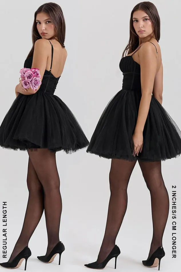 House Of CB Princess Black Tulle Mini Dress Women Dresses House Of CB Princess Black Tulle Mini Dress Women Dresses