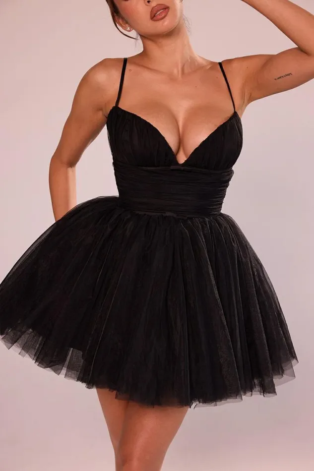 House Of CB Princess Black Tulle Mini Dress Women Dresses House Of CB Princess Black Tulle Mini Dress Women Dresses