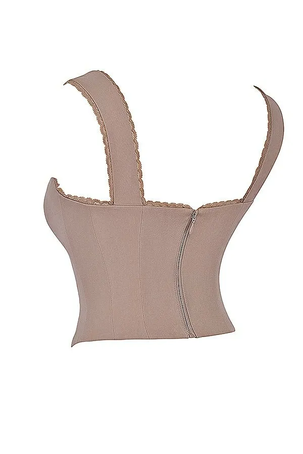 House Of CB Robyn Mushroom Lace Trim Corset Women Corsets