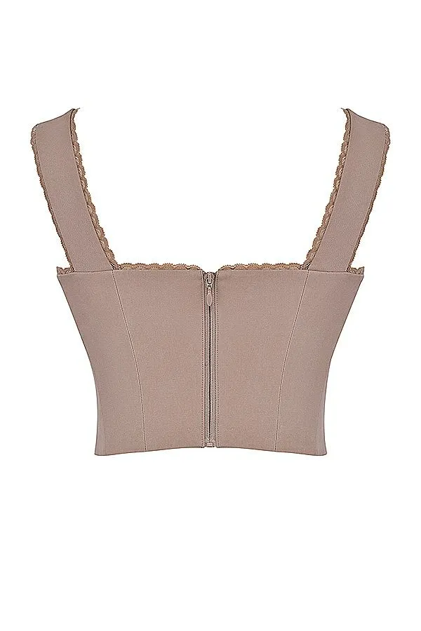 House Of CB Robyn Mushroom Lace Trim Corset Women Corsets