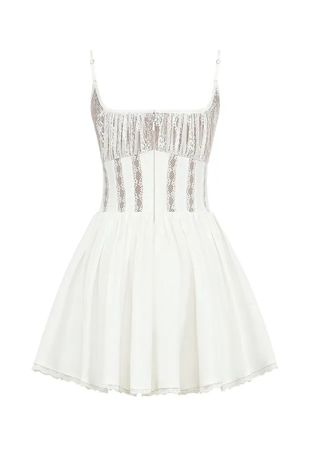 House Of CB Rosaria White Cotton Corset Mini Dress Women Dresses House Of CB Rosaria White Cotton Corset Mini Dress Women Dresses