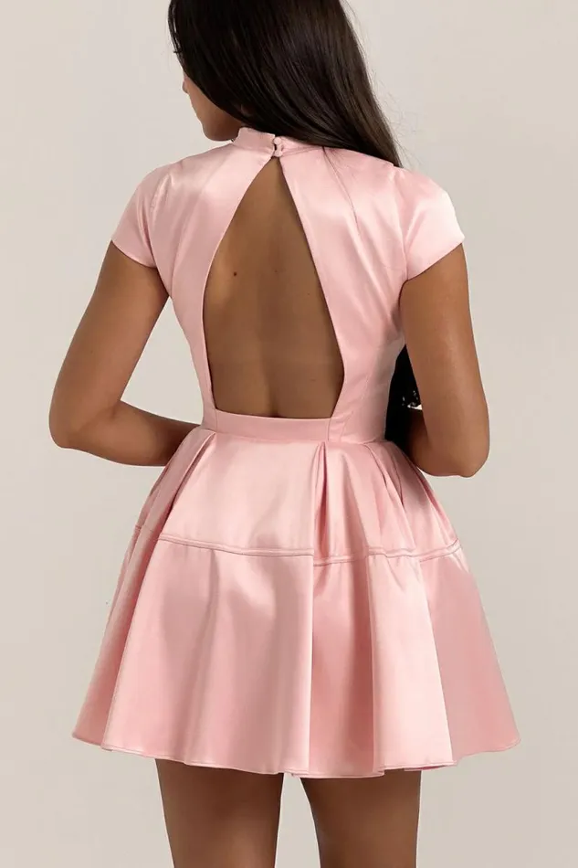 House Of CB Saida Parisian Pink Backless Mini Dress Women Dresses House Of CB Saida Parisian Pink Backless Mini Dress Women Dresses