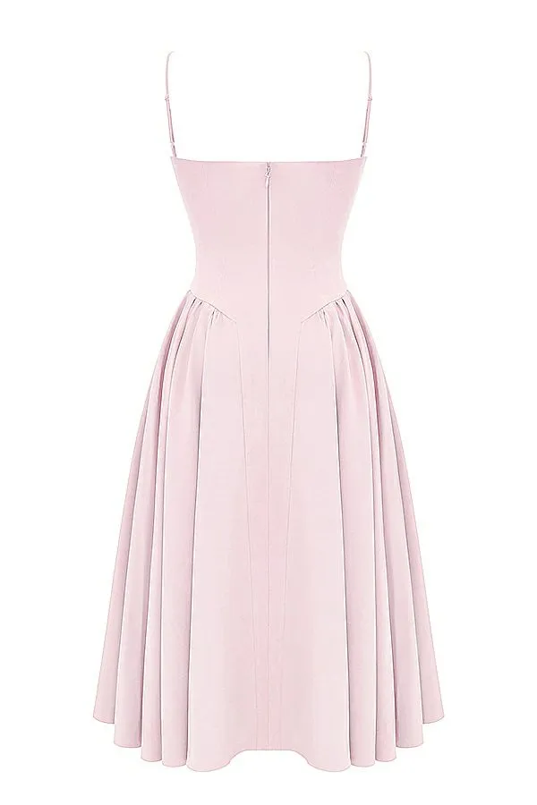 House Of CB Samaria Ballerina Pink Twill Corset Midi Dress Women Dresses House Of CB Samaria Ballerina Pink Twill Corset Midi Dress Women Dresses