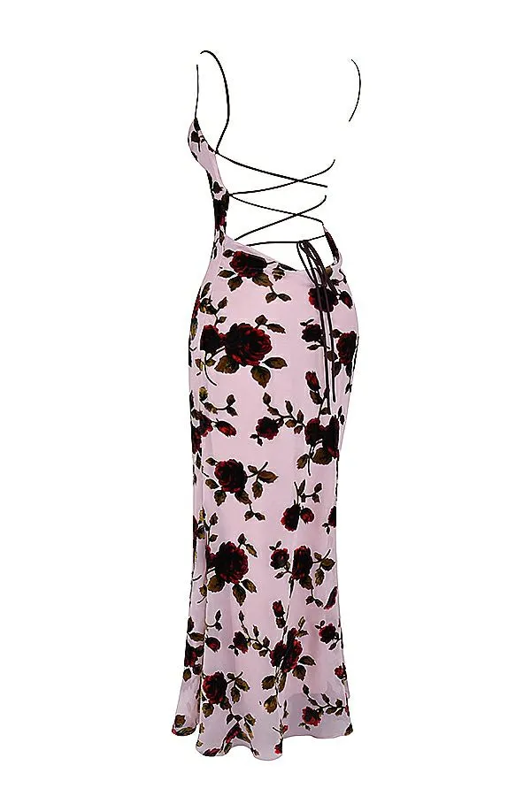 House Of CB Serena Pink Devore Maxi Dress Women Dresses House Of CB Serena Pink Devore Maxi Dress Women Dresses