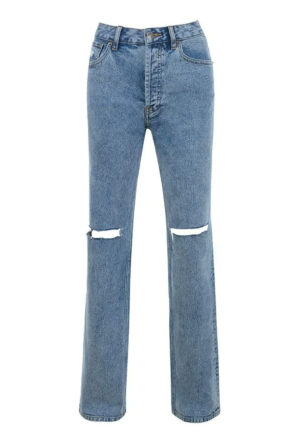 House Of CB Tate Blue Vintage Fit Antique Wash Jeans Women Bottoms House Of CB Tate Blue Vintage Fit Antique Wash Jeans Women Bottoms
