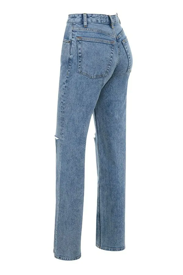 House Of CB Tate Blue Vintage Fit Antique Wash Jeans Women Bottoms House Of CB Tate Blue Vintage Fit Antique Wash Jeans Women Bottoms