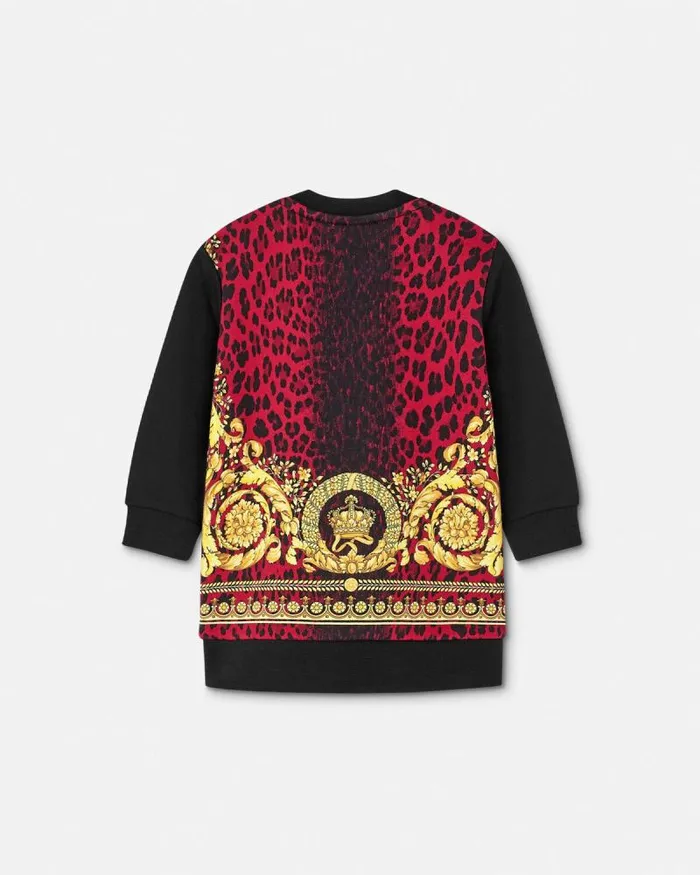 House Of Versace Baby Sweatshirt Dress Black Children Versace Clothing