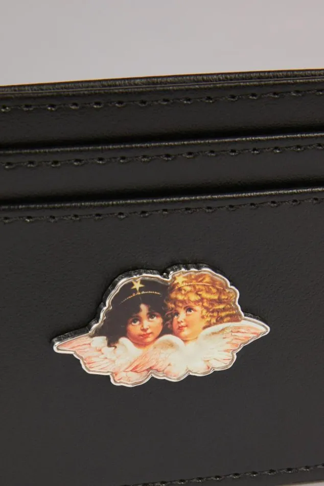 Icon Angels Plaque Cardholder Black Black Accessories Fiorucci Icon Angels Plaque Cardholder Black Black Accessories Fiorucci