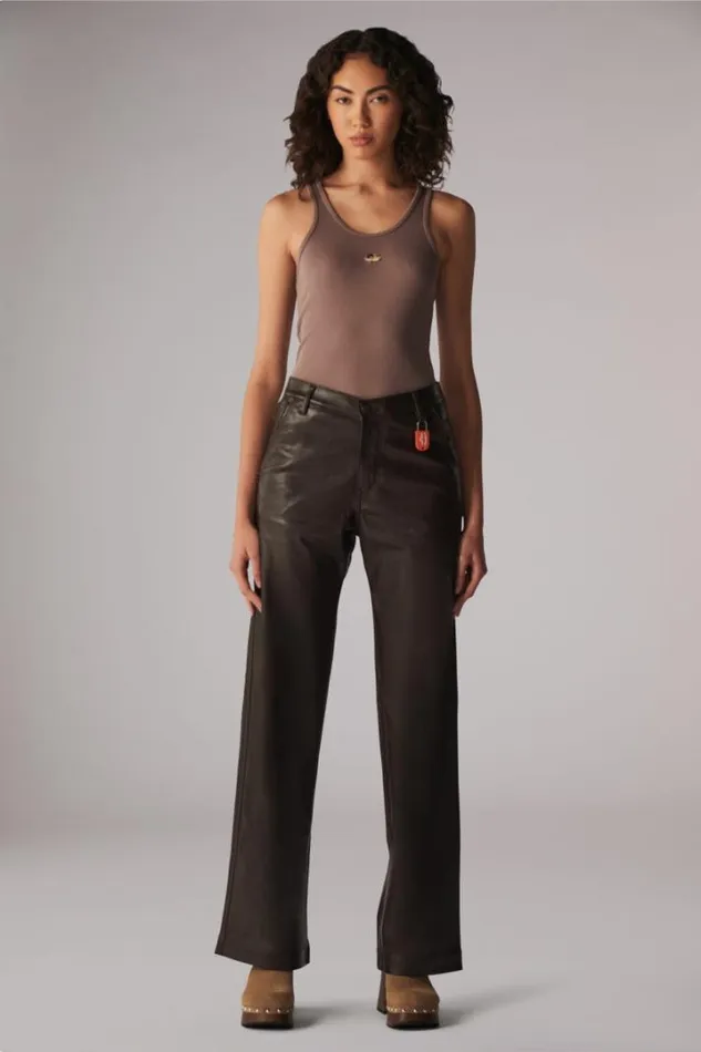 Icon Angels Plaque Vest Brown Brown Women Fiorucci