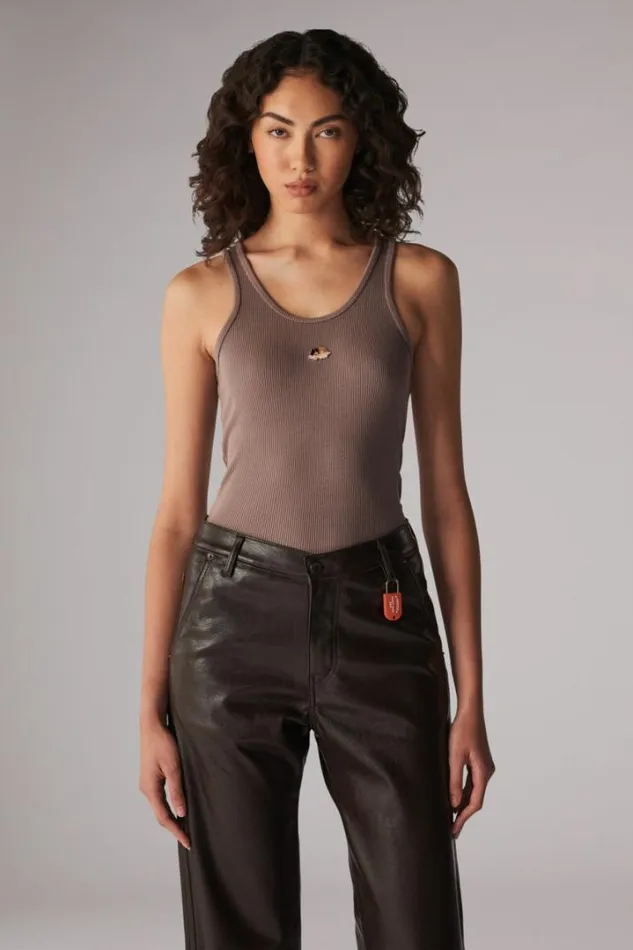 Icon Angels Plaque Vest Brown Brown Women Fiorucci Icon Angels Plaque Vest Brown Brown Women Fiorucci