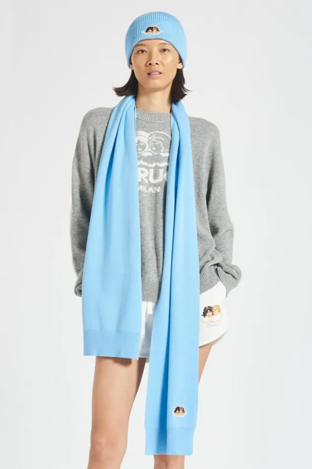 Icon Angels Scarf Blue Blue Accessories Fiorucci Icon Angels Scarf Blue Blue Accessories Fiorucci
