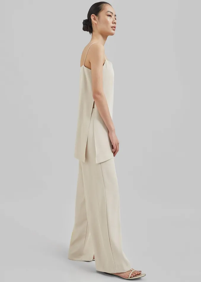 Imre Tank Top 8211 Beige Women The Frankie Shop Clothing
