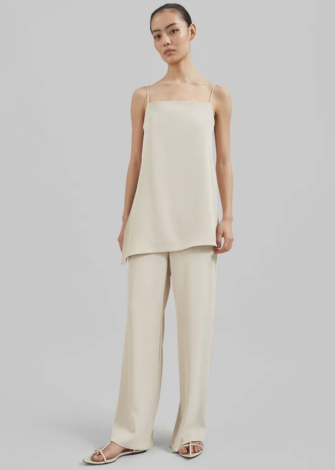 Imre Tank Top 8211 Beige Women The Frankie Shop Clothing