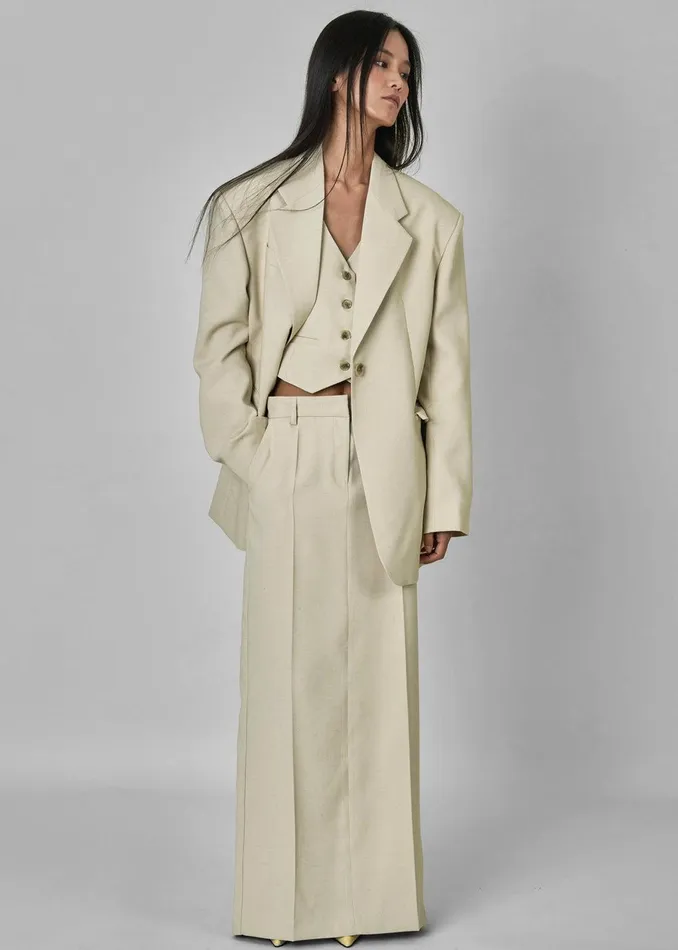 Indio Maxi Skirt 8211 Beige Women The Frankie Shop Bottoms