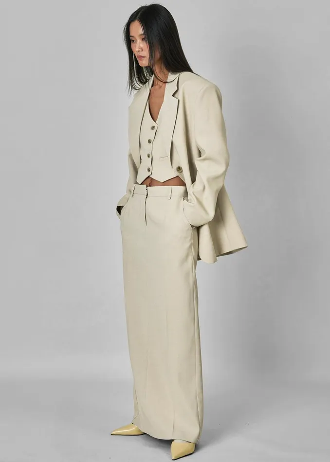 Indio Maxi Skirt 8211 Beige Women The Frankie Shop Bottoms