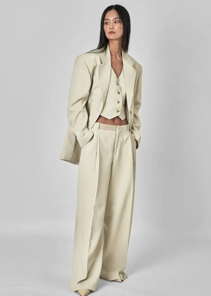 Indio Pants 8211 Beige Women The Frankie Shop Clothing