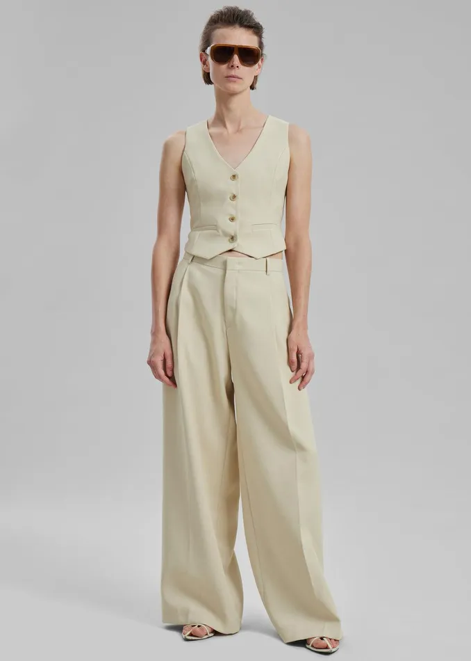 Indio Pants 8211 Beige Women The Frankie Shop Clothing