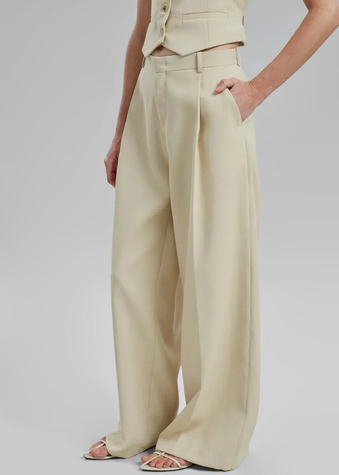 Indio Pants 8211 Beige Women The Frankie Shop Clothing