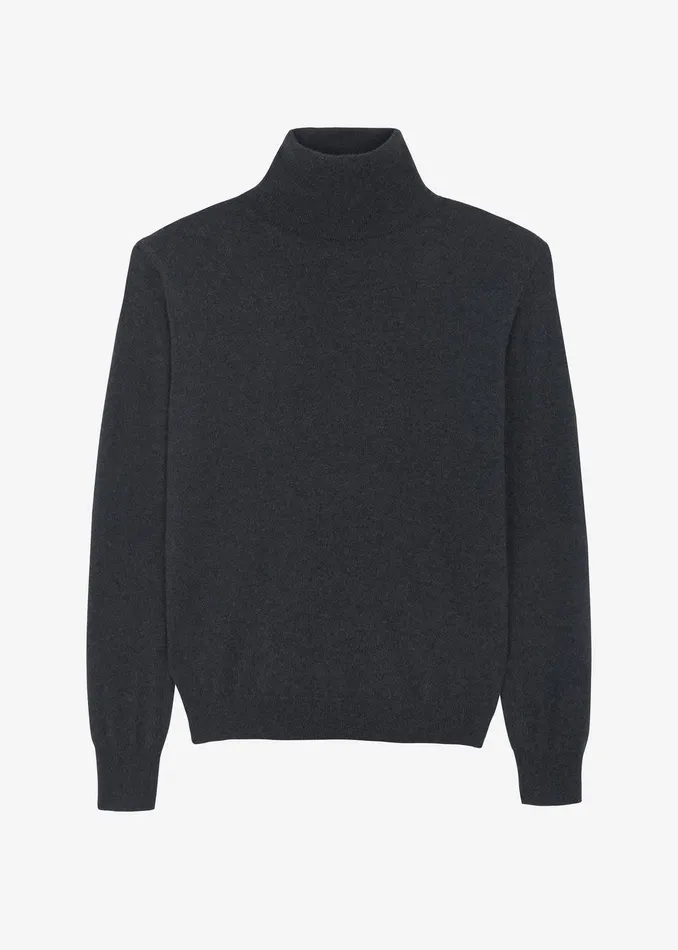 Ines Thin Padded Turtleneck 8211 Charcoal Women The Frankie Shop Clothing