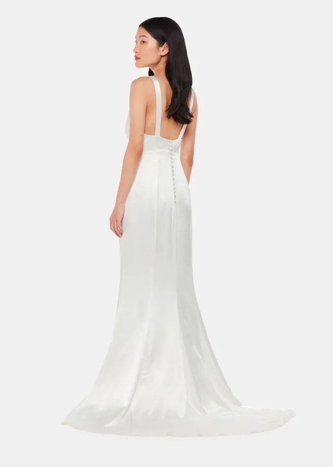 Ivory Lina Satin Wedding Dress Women Whistles Dresses