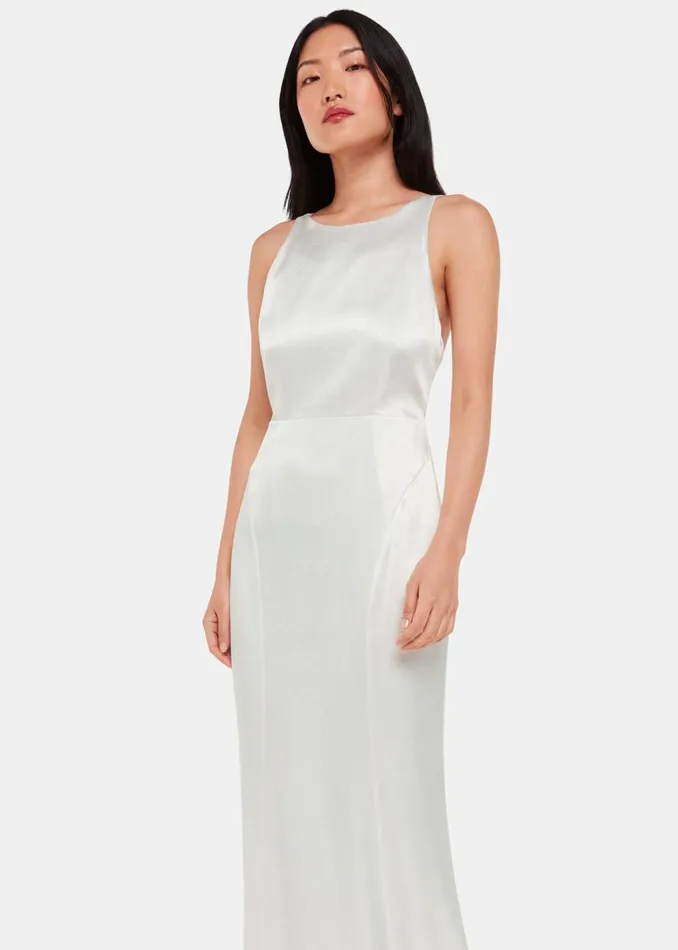 Ivory Lina Satin Wedding Dress Women Whistles Dresses