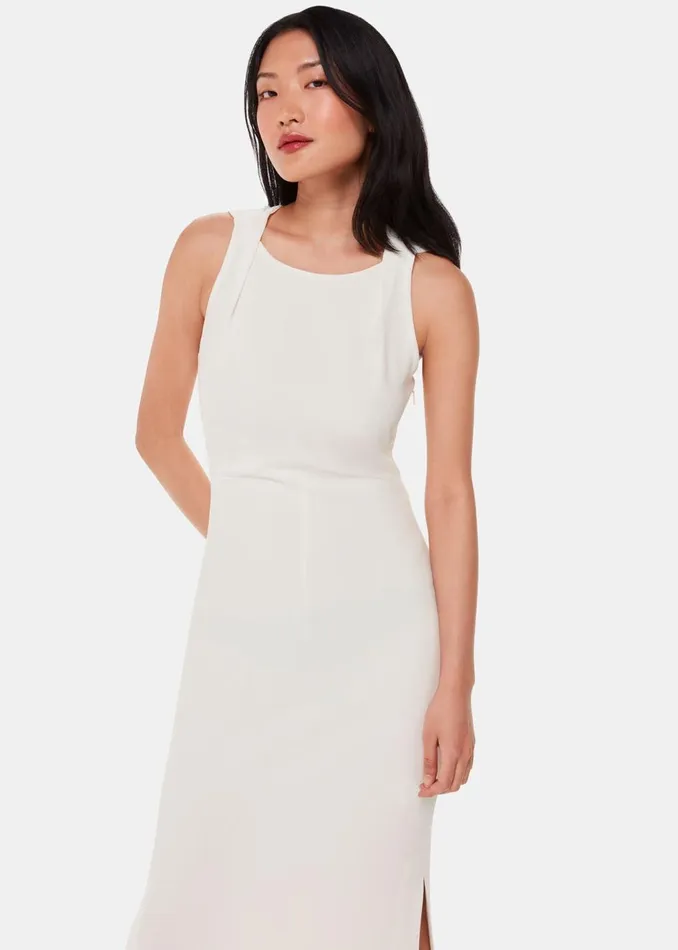 Ivory Tie Back Maxi Dress Women Whistles Dresses