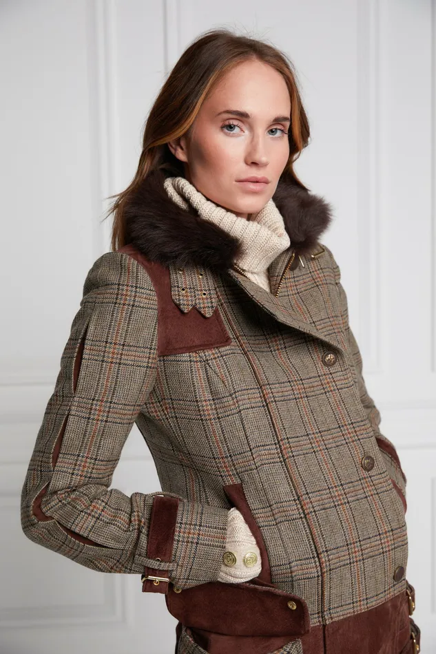 Jackets Balmoral Field Jacket Bourbon Tweed 8211 Holland Cooper Womens