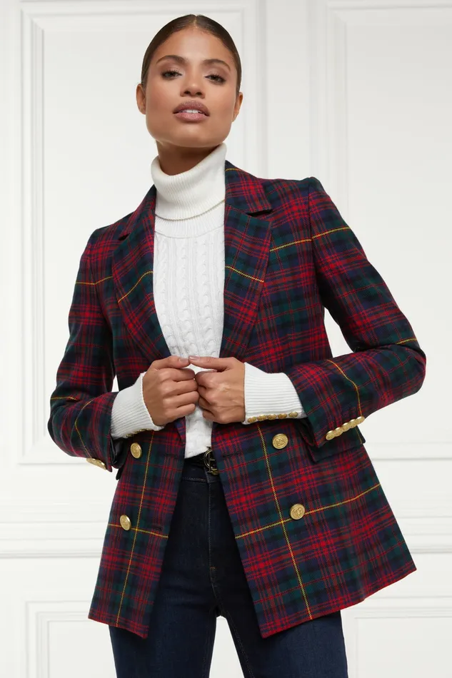Jackets Double Breasted Blazer Logan Tartan Holland Cooper Womens