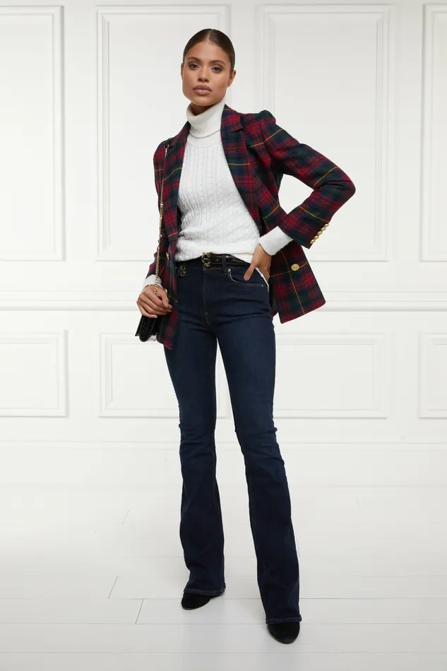 Jackets Double Breasted Blazer Logan Tartan Holland Cooper Womens Jackets Double Breasted Blazer Logan Tartan Holland Cooper Womens