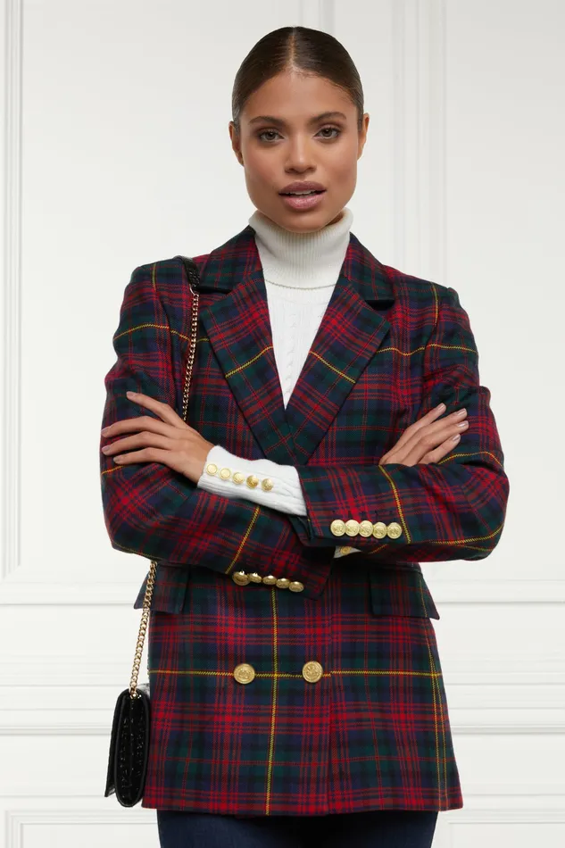 Jackets Double Breasted Blazer Logan Tartan Holland Cooper Womens Jackets Double Breasted Blazer Logan Tartan Holland Cooper Womens