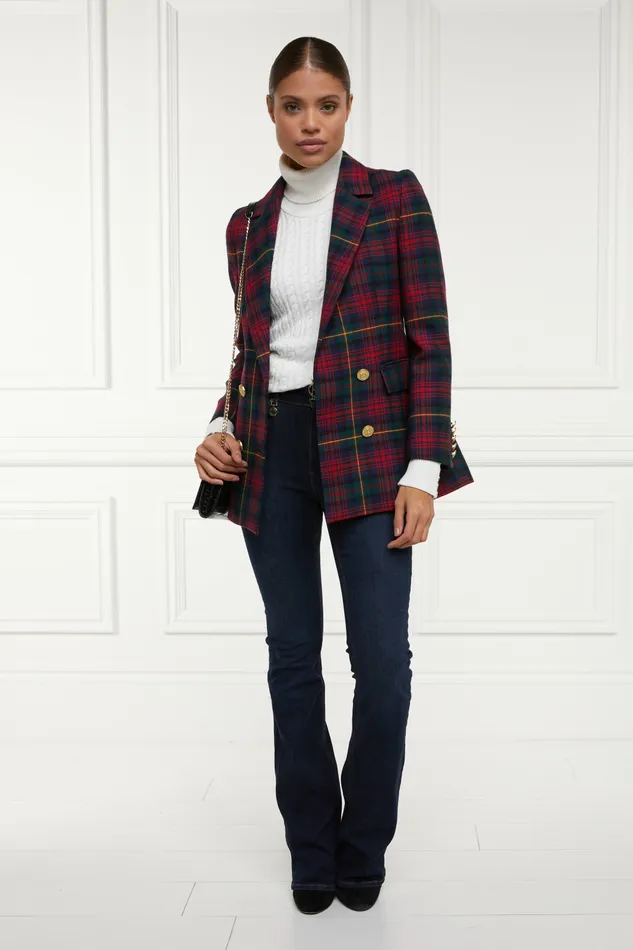 Jackets Double Breasted Blazer Logan Tartan Holland Cooper Womens Jackets Double Breasted Blazer Logan Tartan Holland Cooper Womens