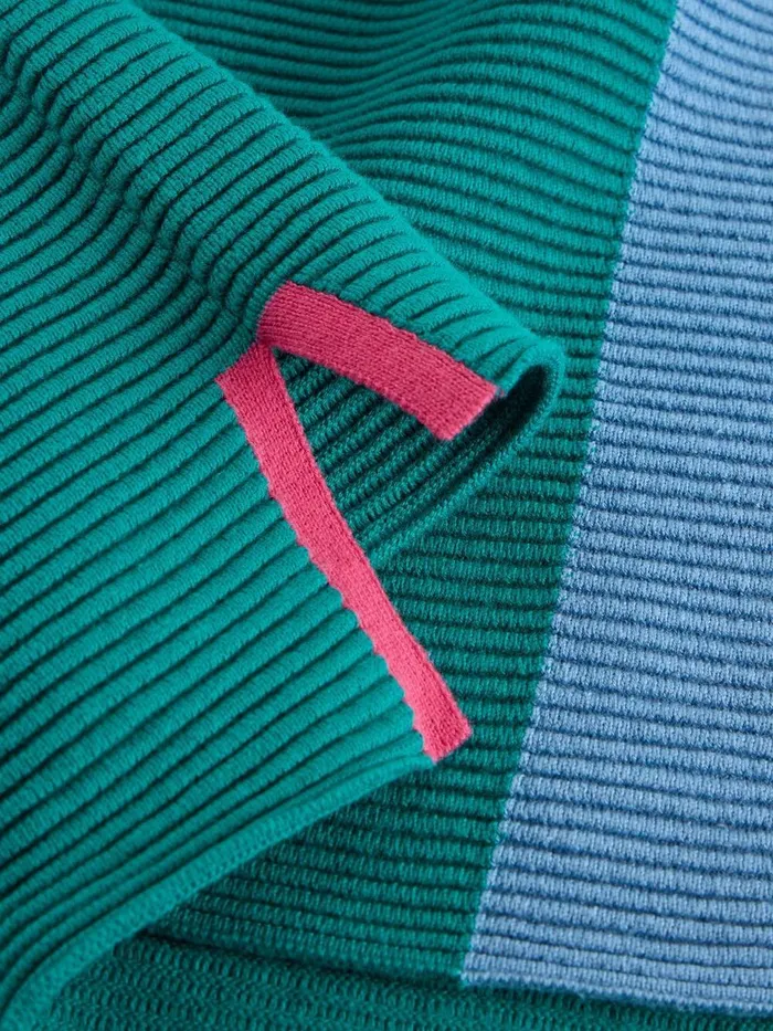 JANA HIGH NECK JUMPER Teal Multi Women White Stuff Knitwear JANA HIGH NECK JUMPER Teal Multi Women White Stuff Knitwear