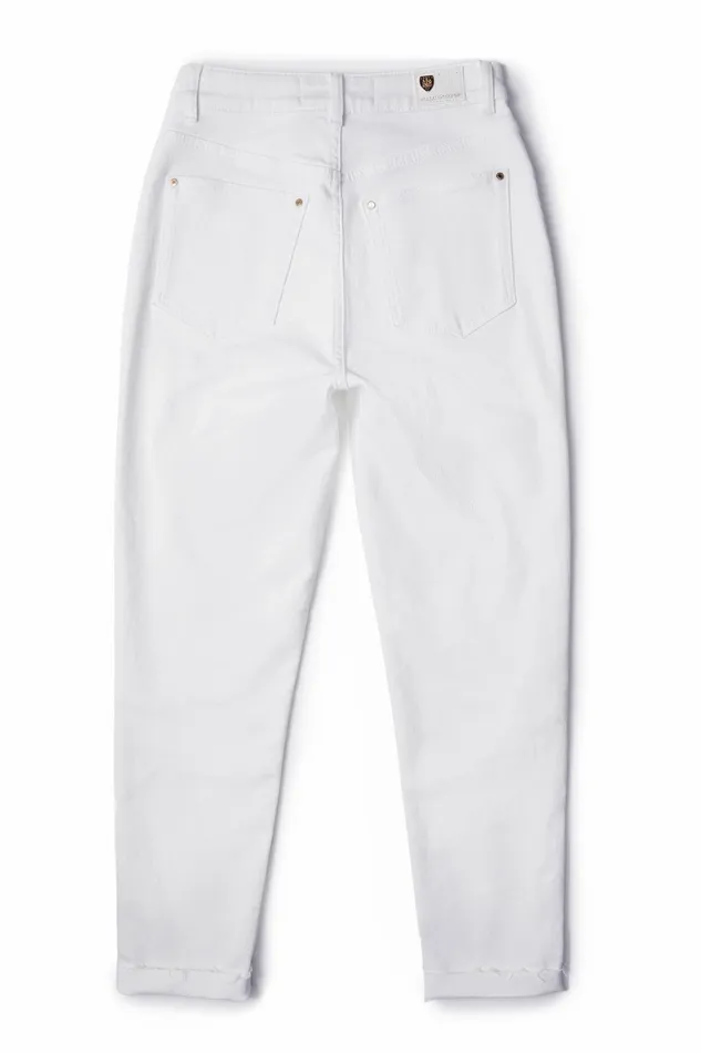 Jeans Holland Cooper Womens High Rise Slim Jean White Jeans Holland Cooper Womens High Rise Slim Jean White