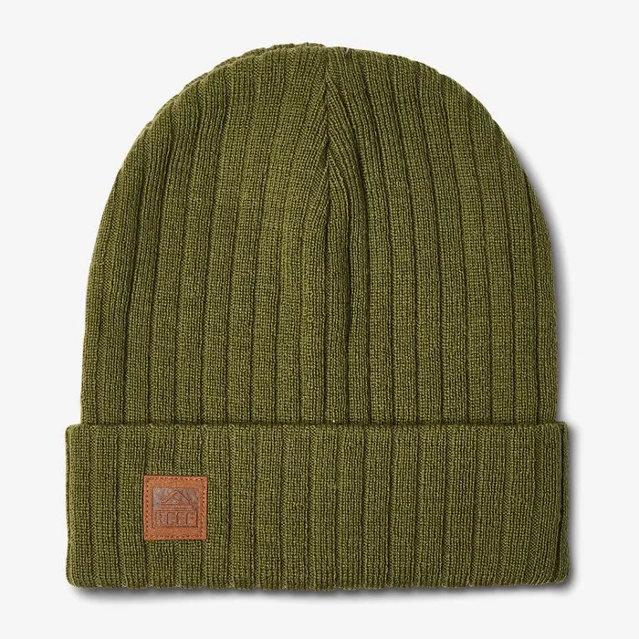 Jenks Cuff Beanie Avocado Men Reef Headwear and Accessories